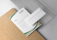 Free A4 Letterhead and Envelope Mockup